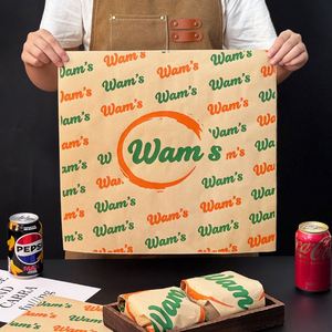 Disposable Coated Recyclable Thick Sandwich Tray Bread Liner Food Absorbent <b>Paper</b> Packaging for Snacks Beverages Pizza Cake - Product Image 1