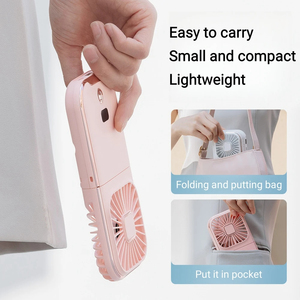 Wholesale Smart Home Products Hanging Neck Fans <b>Mini</b> Portable Folding <b>USB</b> Charging Power Bank Handheld Desktop - Product Image 3