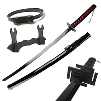Ensemble de cosplay d'anime Zangetsu Ichigo, épées katana en bambou, cadeau de Noël, comprenant un porte-épée et une ceinture