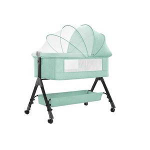 <span class=keywords><strong>Lit</strong></span> bébé en métal personnalisé en usine, berceau bébé, hauteur réglable avec moustiquaire, panier de rangement, roues pour chambre à coucher, hôpital - Product Image 6