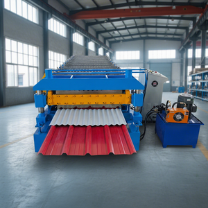 Máquina Formadora de Tejas <span class=keywords><strong>para</strong></span> Techos de Acero de Color con Motor de Engranajes y Diseño de Doble Capa - Product Image 1