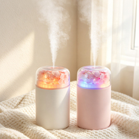 Nouveau mini humidificateur d'air portable de 230 ml, diffuseur d'huiles essentielles aromatiques, batterie 1200 mAh, rechargeable par USB, humidificateur de brume pour voiture et maison