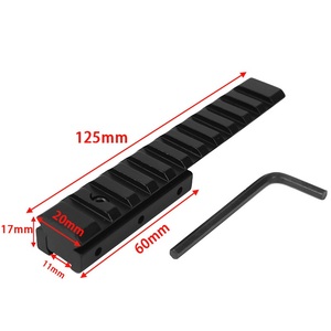 Adaptador de Extensión de Altura de 11 mm a 20 mm, 125 mm, Base de Aluminio de Grado Aeronáutico, Color Negro Mate, Convertidor para Equipo de Exterior - Product Image 6