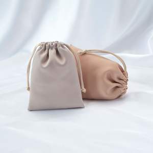 Custom Logo Velvet/Satin <b>Drawstring</b> <b>Pouches</b> for Small Ring Earring Bracelet Jewellery Packaging Watch Wine Gift Bags - Product Image 4