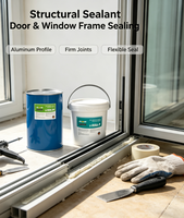 Scellant structurel en silicone acide bicomposant, direct usine, pour joints structurels de profilés aluminium de portes et fenêtres de construction