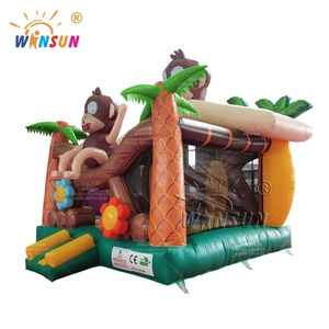 Winsun khỉ chủ đề <span class=keywords><strong>Inflatable</strong></span> nhà bị trả lại & nhảy lâu đài <span class=keywords><strong>Bouncer</strong></span> với 0.55mm bạt PVC thân thiện với môi cho trẻ em - Product Image 3