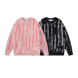 Suéter personalizado de <span class=keywords><strong>cuello</strong></span> <span class=keywords><strong>alto</strong></span> para <span class=keywords><strong>hombre</strong></span> suéter borroso patrón Jacquard prendas de punto invierno Mohair <span class=keywords><strong>cuello</strong></span> redondo suéter de punto - Product Image 6