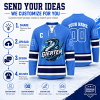 Jersey de Hockey sobre Hielo Personalizado con Cordones, Diseño Gratuito, Impresión y Costura, Uniforme de Hockey sobre Hielo para Jugadores, Ropa de Hockey para Hombre