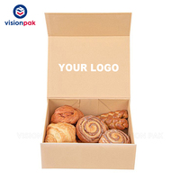 2025 OEM gâteau de luxe pliant alimentaire à emporter emballage en carton Logo personnalisé imprimé cadeau bijoux emballage boîte de papier