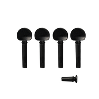4/4 Plastic Violin Tailpiece Set Including Tailpiece+Chinrest+Endpin+Tail Gut+4 Tuning Pegs Beginner Use