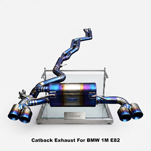 Échappement Vortex à optimisation sonore agressive pour BMW 1M Coupé E82 3.0T 2011-2012, bleu titane, soupape électrique - Product Image 1