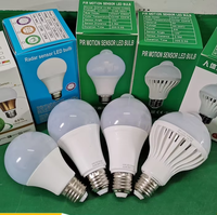 Bombilla LED inteligente con sensor de infrarrojos, sensor de movimiento del cuerpo humano PIR, E27 7/9/12W, control de sonido y luz del pasillo de la escalera