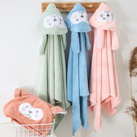 Wholesale Cute Cartoon Children's Bath Towel Absorbent Hooded Baby Bath Towel