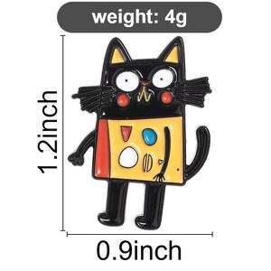 Broches en métal en gros, motifs de chats de dessin animé créatifs et uniques, broches souvenir originales, accessoires en métal pour vêtements - Product Image 4