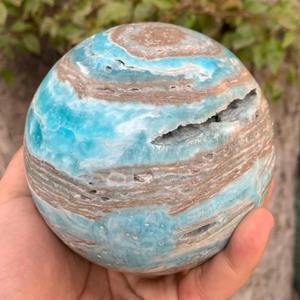7-8cm sphère de guérison décoration de la maison boule de cristal minéral bleu blanc pierre précieuse cristal artisanat cadeaux hémimorphite sphère - Product Image 2