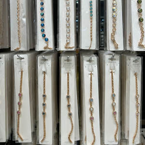 XUPING Schmuck 14k 18k Goldfarben Plattiert Synthetischer Zirkonia Kupfer Kettenglied Tennis Mode Damen Charm Armband - Product Image 3