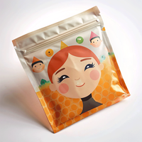 Sacs en plastique refermables en aluminium CPP à trois côtés, durables, résistants à l'humidité, de qualité alimentaire, avec impression personnalisée pour les masques, les salades et les gâteaux