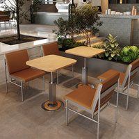 Meubles de restaurant de style industriel de luxe, chaise et table en métal, mobilier de salle à manger, table et chaises pour café
