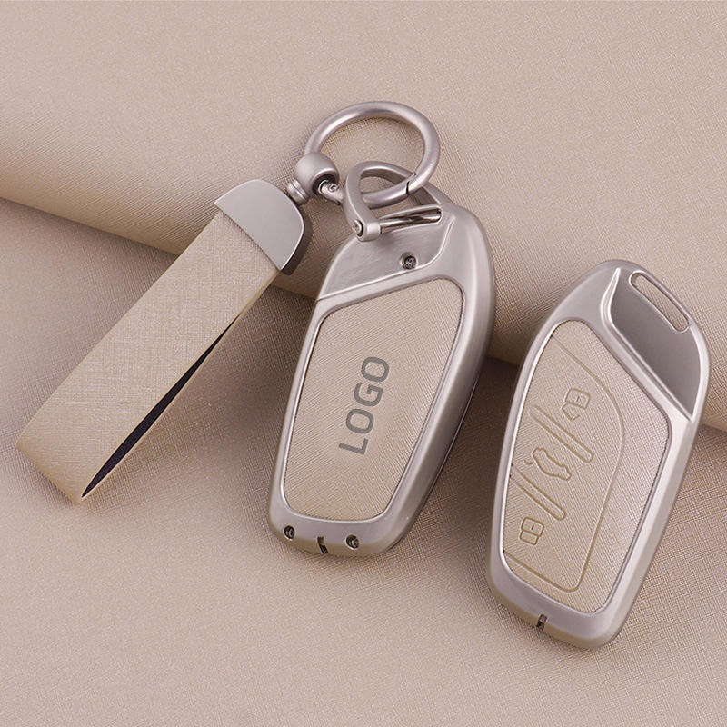 Jeu de clés A-beige avec corde en croissant