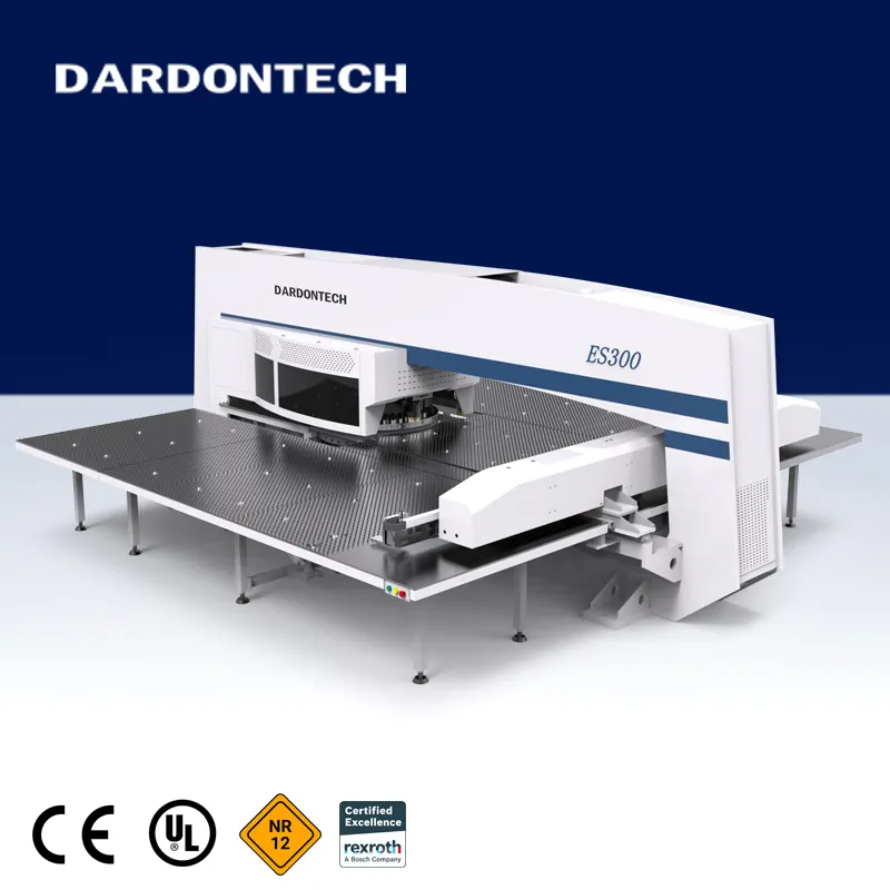 DARDONTECH ES300 전체 전기 서보 CNC 터렛 펀치 프레스 시트 금속 제조 구멍 펀처 스틸