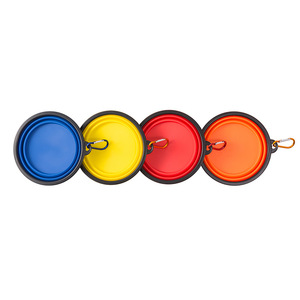 Bol de Voyage Pliable 2-en-1 pour Chien : Gamelle et Abreuvoir Rond en <span class=keywords><strong>Silicone</strong></span> Rétractable pour l'Extérieur - Product Image 5