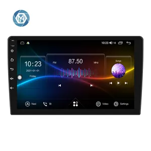 Универсальный 9 "2 Din мультимедийный сенсорный экран Gps Wi-Fi Fm Android 8 ядер 4 + 64 г автомобильный Dvd Радио стерео плеер