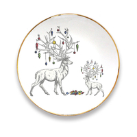 Ensemble d'assiettes de dîner de mariage en porcelaine fine blanche, design personnalisé élégant et luxueux, respectueux de l'environnement