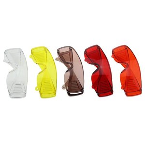 Gafas protectoras de montura completa, color naranja, transparentes, sin recubrimiento, para trabajo en laboratorios químicos, gafas de seguridad tipo 773232 - Product Image 4