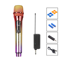 Système de microphones sans fil rechargeables GAW-012, microphones dynamiques à double poignée, pour karaoké, mariage, DJ, fête, discours