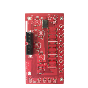 Carte de circuit imprimé multicouche rouge avec composants SMD et connecteur pour l'assemblage de circuits électroniques - Product Image 1