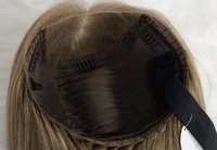 Nouvelle Arrivée Perruque en Cheveux Humains Russes Blond Glacé 18 Pouces Ondulation Naturelle Densité 150% Pré-épilée avec Fermeture en Dentelle Transparente Naturelle 5*5