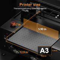 Impresora UV Plana A3 con Agitación Automática de Tinta Blanca, Cabezal L805, Plataforma de Vacío, Soporte para Botellas, Precisión CMYK de 1440dpi, para Carcasas de Teléfono y Acrílico