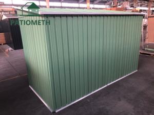 Abri de jardin en métal Patiometh 9' x 4' avec toit incliné pour cour, vélo, patio, <span class=keywords><strong>garage</strong></span>, pelouse, vert - Product Image 4