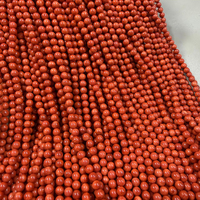 Perles de pierres précieuses mélangées en coquillages et os de corail rouge teint de 3 mm pour la fabrication de bijoux en vrac