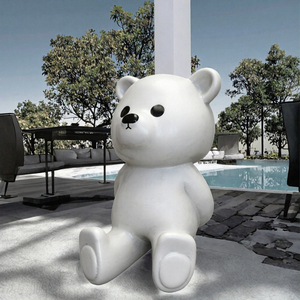 Escultura de Oso de Resina de Fibra de Vidrio Personalizada, Estatua de Animal Pintada a Mano de Tamaño Real para Exhibición en Exteriores, Jardín o Parque - Product Image 3