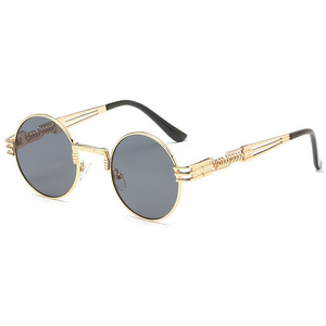 Venta al por <span class=keywords><strong>mayor</strong></span> de moda de las mujeres y los hombres de metal redondo vintage tonos gafas de sol con <span class=keywords><strong>el</strong></span> <span class=keywords><strong>templo</strong></span> especial - Product Image 4