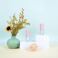 Vente en gros de flacons de gloss à lèvres ronds portables et rechargeables, 4 ml, mini flacon d'échantillon de gloss à lèvres