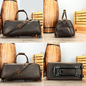 Borsa da Viaggio <span class=keywords><strong>Pieghevole</strong></span> MARRANT in Vera Pelle Crazy Horse per Uomo, Borsa Trolley Porta Abiti, <span class=keywords><strong>Borsone</strong></span> da Viaggio in Pelle per Uomo - Product Image 3