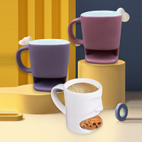 OEM ODM Nouvelle tasse à biscuits en céramique à visage 3D créative Tasse à café et thé à biscuits en porcelaine nordique personnalisée pour cadeau