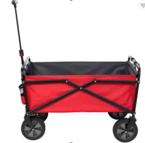 Folding Wagon Cart Foldable Heavy Duty Utility Wagon Cart with Wheels for Outdoor Camping