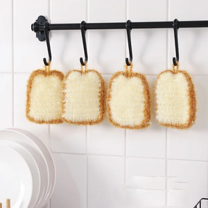 Mignon acrylique pain grillé forme réutilisable cuisine chiffons de nettoyage torchons tampon à récurer plumeaux ménage nettoyage - Product Image 2