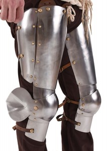 Paire de protège-genoux en acier faits à la main de haute qualité avec protection de cuisse, style gothique, armure médiévale, couvre-genoux en métal pour costume - Product Image 2