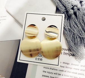 Boucles d'oreilles longues géométriques circulaires <span class=keywords><strong>en</strong></span> métal rétro, polyvalentes et élégantes, pour accessoires féminins - Product Image 3