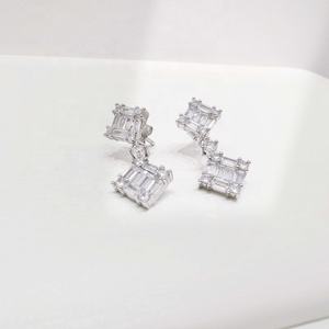 Pendientes de plata de ley 925 con piedra natural, joyería de moda elegante para boda, pendientes de circonita rosa de lujo para mujer - Product Image 3