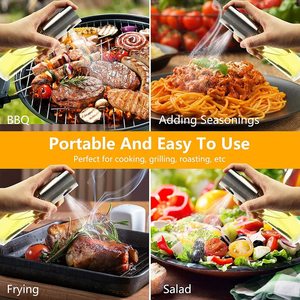 ชุดขวดสเปรย์น้ำมันสกายทัชขนาด100มล. เครื่องจ่ายน้ำมันมะกอกสำหรับทำอาหารบาร์บีคิวและน้ำสลัดอุปกรณ์บาร์บีคิว - Product Image 4