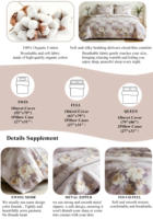 Parure de lit king size personnalisée imprimée, 4 pièces, en coton, comprenant drap-housse, housse de couette douce et 2 taies d'oreiller, Sabanas De Algodon