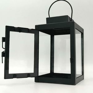 Lámpara de viento cuadrada de hierro forjado con diseño de vela, lámpara de viento navideña y candelabro, nuevo diseño, lámpara de mesa con efecto de danza de viento y fuego - Product Image 1