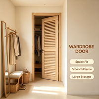 Porte intérieure à persiennes décoratives classiques en cèdre, largement utilisée dans la décoration intérieure des hôtels Holiday Inn