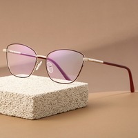 20391 noir rouge cadre enfants bleu lumière bloquant lunettes fête lunettes métal cadre fille garçon enfants anniversaire chat-oeil lunettes