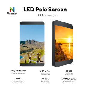 Özelleştirilmiş açık su geçirmez HD <span class=keywords><strong>LED</strong></span> ekran sokak ışık direği tek taraflı reklam videosu ekran - Product Image 2